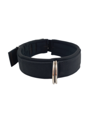 ΧΕΙΡΟΠΟΙΗΤΟ ΠΕΡΙΛΑΙΜΙΟ ΔΙΠΛΟΥ ΙΜΑΝΤΑ ΜΕ ΕΠΕΝΔΥΣΗ CERBERUS 70X5cm ΜΑΥΡΟ