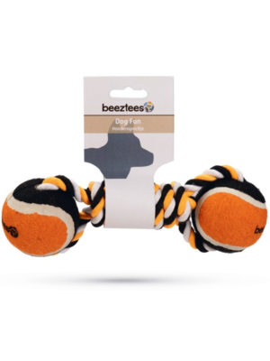 ΠΑΙΧΝΙΔΙ ΣΚΥΛΟΥ BEEZTEES 641295 FLOSSY TOY W TENNIS BALL JEF MULTI 22cm