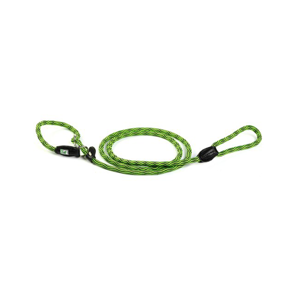 KIWI CLH-400 ROPE LEASH 2in1 M GREEN-BLACK