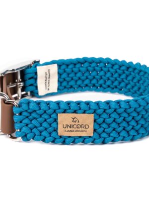 ΠΕΡΙΛΑΙΜΙΟ ΣΚΥΛΟΥ UNICORD COLLAR KNITTED BRAID ΜΠΛΕ S 30-36cm 25mm