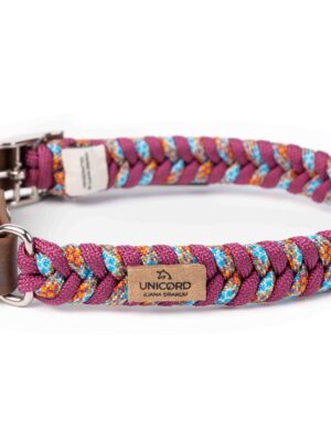 ΠΕΡΙΛΑΙΜΙΟ ΣΚΥΛΟΥ UNICORD COLLAR LOLLIPOP ΦΟΥΞΙΑ-ΚΑΡΟ ΜΠΛΕ S 30-36cm 15mm