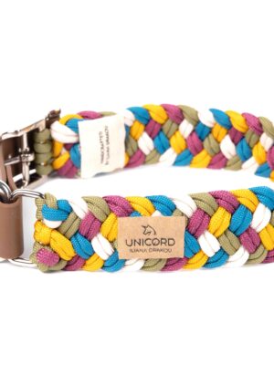 ΠΕΡΙΛΑΙΜΙΟ ΣΚΥΛΟΥ UNICORD COLLAR PARTY COLLOR ΦΟΥΞΙΑ-ΧΑΚΙ-ΚΙΤΡΙΝΟ-ΜΠΛΕ-ΕΚΡΟΥ L 44-50cm 35mm
