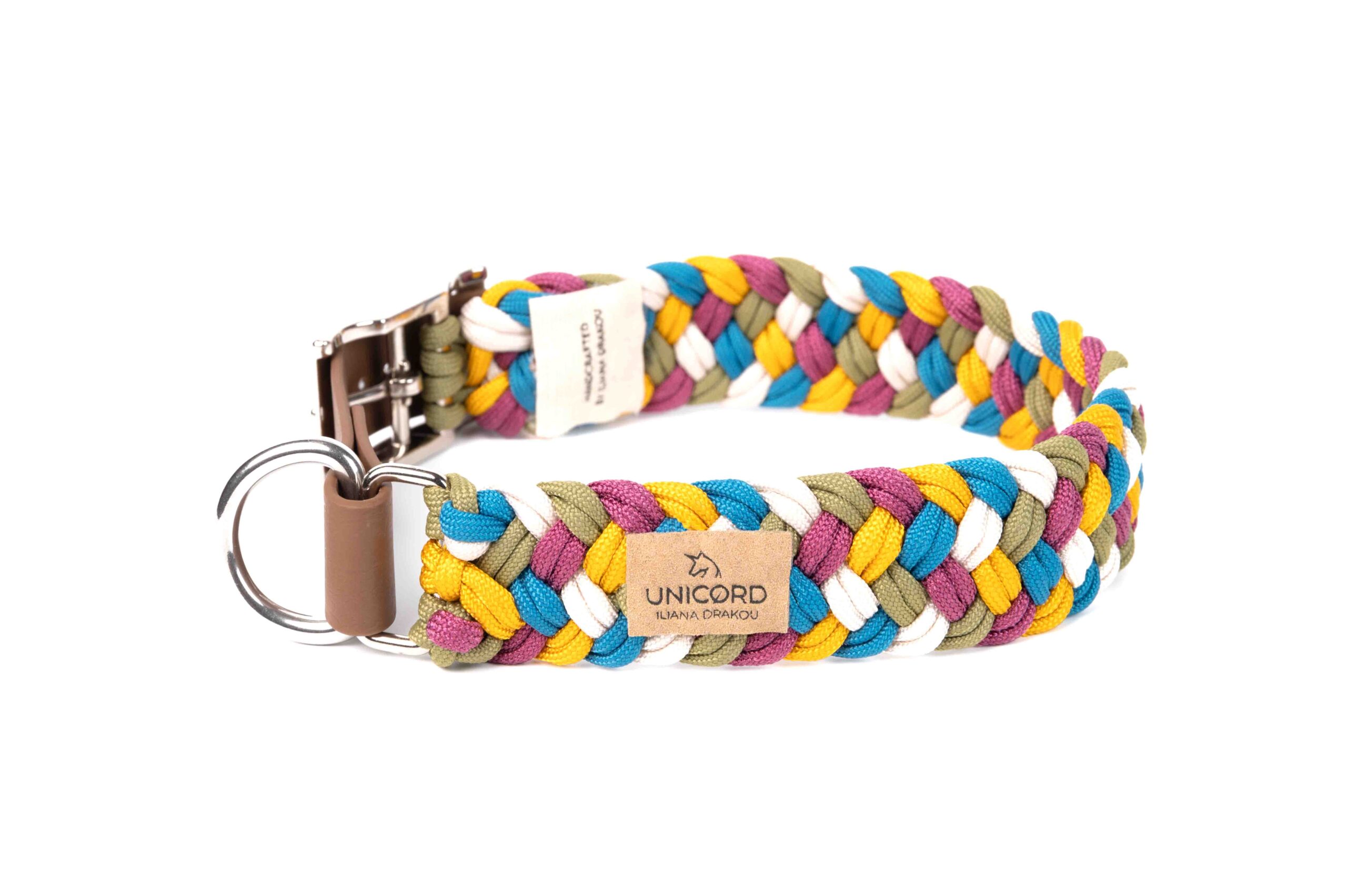 ΠΕΡΙΛΑΙΜΙΟ ΣΚΥΛΟΥ UNICORD COLLAR PARTY COLLOR ΦΟΥΞΙΑ-ΧΑΚΙ-ΚΙΤΡΙΝΟ-ΜΠΛΕ-ΕΚΡΟΥ
