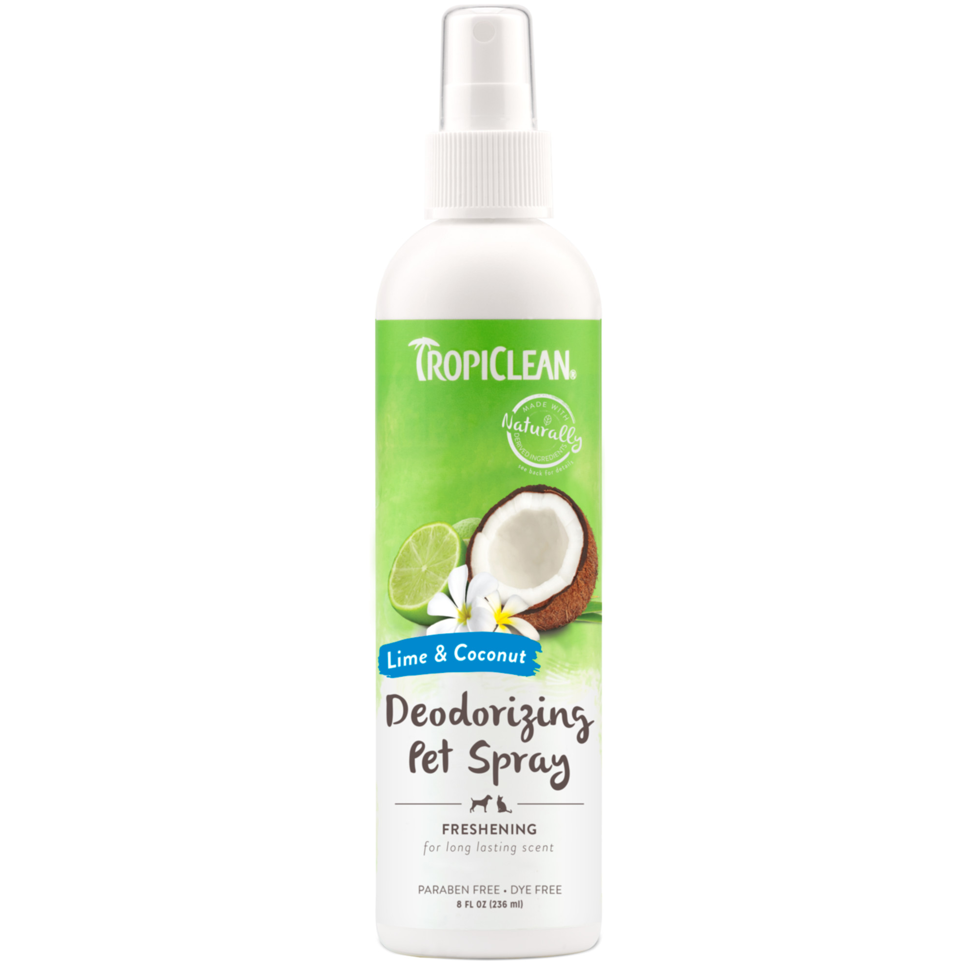 TROPICLEAN DEODORIZING PET SPRAY LIME+COCONUT 236ML