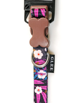 ΠΕΡΙΛΑΙΜΙΟ ΣΚΥΛΟΥ ΡΥΘΜΙΖΟΜΕΝΟ ΜΕ ΠΛΑΣΤΙΚΟ ΚΟΥΜΠΩΜΑ GLEE 89251 FLOWER M 20mmx40-55cm