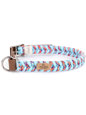 ΠΕΡΙΛΑΙΜΙΟ ΣΚΥΛΟΥ UNICORD COLLAR LOLLIPOP ΓΑΛΑΖΙΟ-ΚΑΡΟ XL 51-57cm 20mm