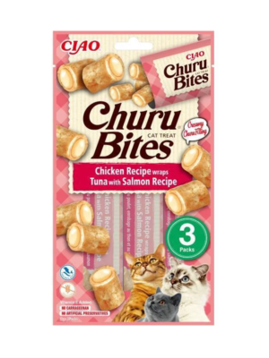 ΛΙΧΟΥΔΙΑ ΓΑΤΑΣ INABA IN723 CHURU BITES CAT TREAT CHICKEN-TUNA-SALMON 3x10g