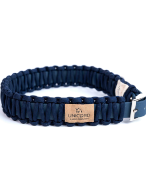 ΠΕΡΙΛΑΙΜΙΟ ΣΚΥΛΟΥ UNICORD COLLAR SKYSCRAPER ΜΠΛΕ NAVY L 44-50cm 40mm
