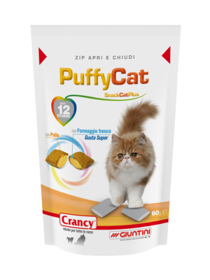 ΛΙΧΟΥΔΙΑ ΓΑΤΑΣ GIUNTINI CRANCY PUFFY CAT CHICKEN-CHEESE 60g