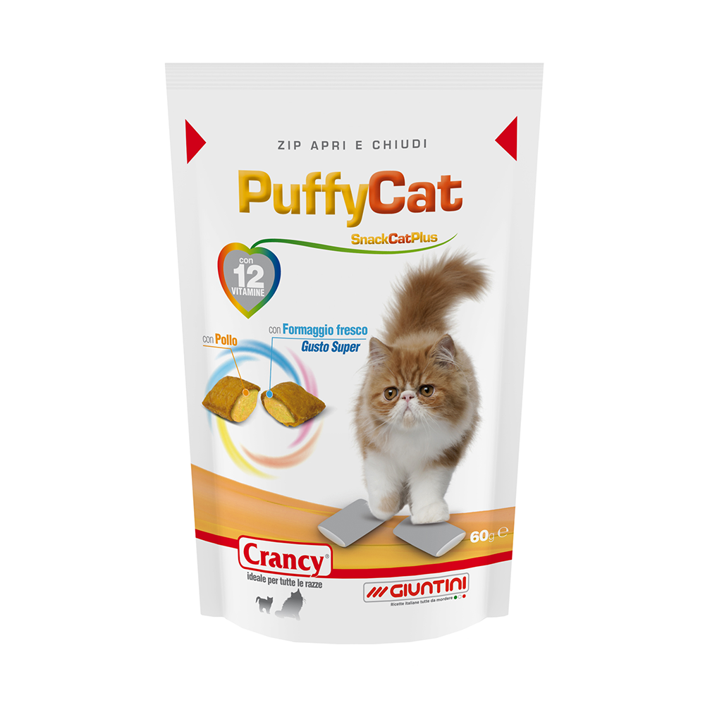 GIUNTINI CRANCY PUFFY CAT CHICKEN-CHEESE 60g