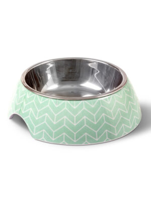 ΜΠΟΛ ΣΚΥΛΟΥ ΜΕ ΑΝΟΞΕΙΔΩΤΟ ΚΑΔΟ GLEE 85755 ARROW Μ 14x6x17,5cm 440ml ΤΥΡΚΟΥΑΖ