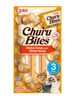 ΛΙΧΟΥΔΙΑ ΓΑΤΑΣ INABA IN724 CHURU BITES CAT TREAT CHICKEN 3x10g