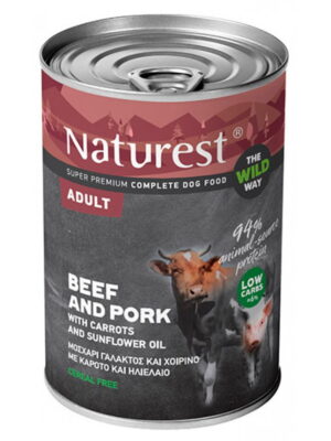 ΚΟΝΣΕΡΒΑ ΣΚΥΛΟΥ NATUREST 1401-N ADULT BEEF AND PORK 400g