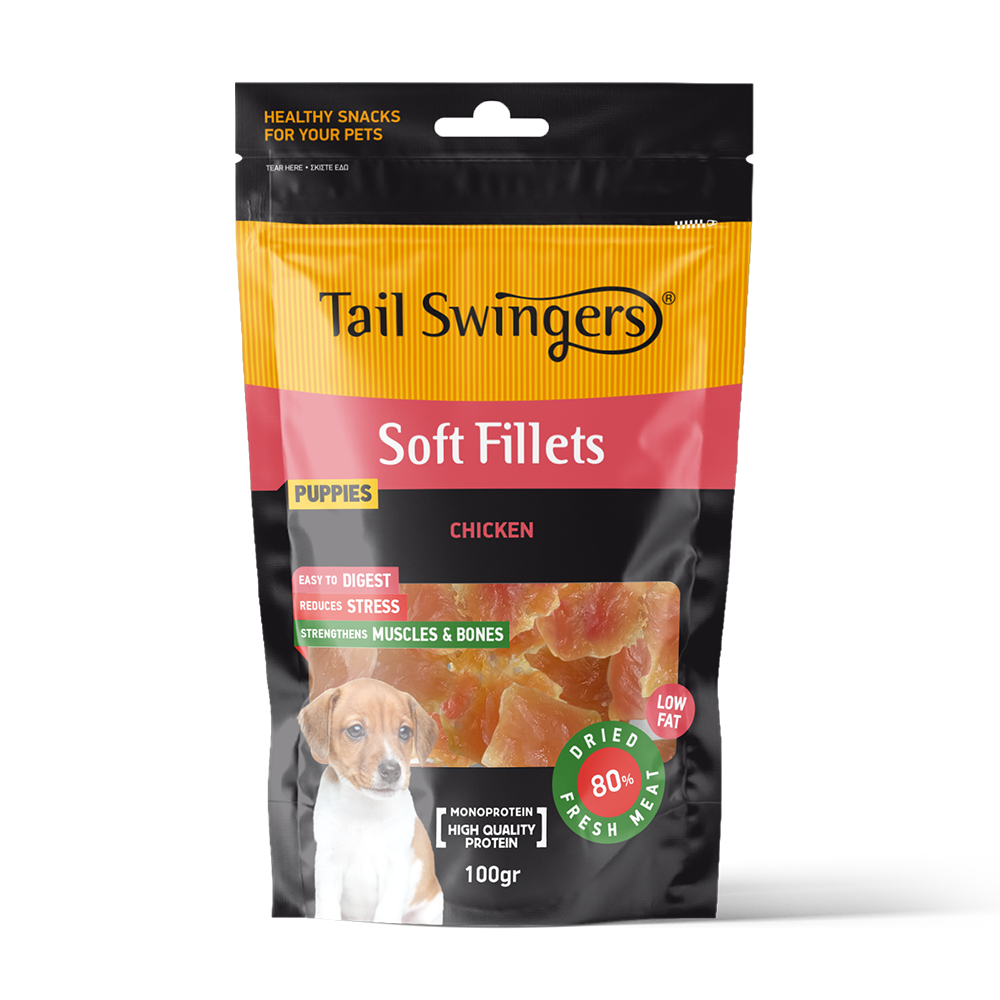 TAIL SWINGERS 11253 SOFT FILLETS PUPPIES CHICKEN 100g