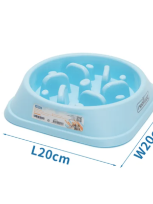 ΜΠΟΛ ΑΡΓΟΥ ΤΑΙΣΜΑΤΟΣ NOBLEZA 50321 SLOW FEEDING BOWL 20x20x4.5cm ΓΑΛΑΖΙΟ