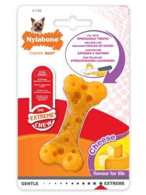ΚΟΚΚΑΛΟ ΣΚΥΛΟΥ ΜΕ ΓΕΥΣΗ ΤΥΡΙ NYLABONE NY4105 DURA CHEESE BONE L 17cm 0-23kg