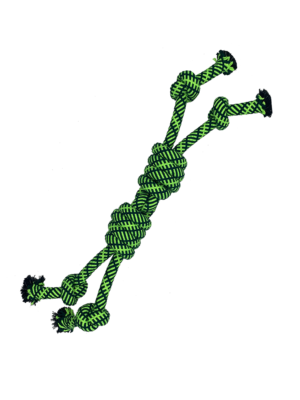 ΠΑΙΧΝΙΔΙ ΣΚΥΛOY PET INTEREST 40077 DOUBLE ROPE TOY WITH 4 KNOTS MINT FLAVOR 52cm