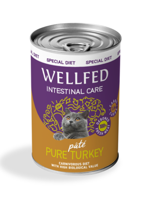 ΚΟΝΣΕΡΒΑ ΓΑΤΑΣ WELLFED 1447 STERILISED PATE INTESTINAL CARE TURKEY 400g
