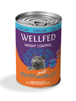 ΚΟΝΣΕΡΒΑ ΓΑΤΑΣ WELLFED 14754 WEIGHT CONTROL-STERIL PATE POULTRY-MILLET 400g