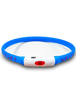 ΦΩΤΙΖΟΜΕΝΟ ΠΕΡΙΛΑΙΜΙΟ ΑΣΦΑΛΕΙΑΣ ΣΚΥΛΟΥ GLEE 89240 BLUE M 55cm