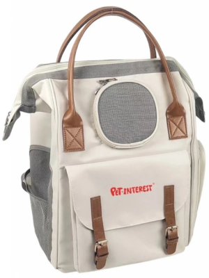 ΤΣΑΝΤΑ ΠΛΑΤΗΣ PET INTEREST 04201 BACKPACK LIGHT BEIGE 33×24.5x40cm