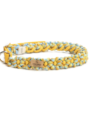 ΠΕΡΙΛΑΙΜΙΟ ΣΚΥΛΟΥ UNICORD COLLAR FLOWER POWER MIAMI ΓΑΛΑΖΙΟ M 37-43cm 20mm