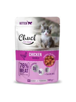 ΥΓΡΗ ΤΡΟΦΗ ΓΑΤΑΣ CHUCK CHICKEN ΚΙΤΤΕΝ 100g
