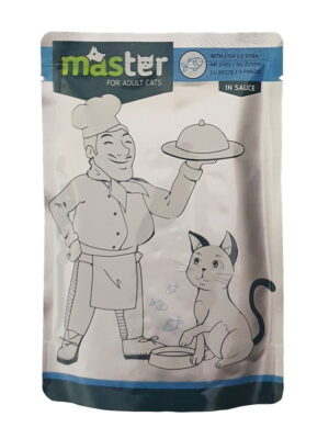 ΥΓΡΗ ΤΡΟΦΗ ΓΑΤΑΣ MASTER M004 ADULT ΨΑΡΙ 80g