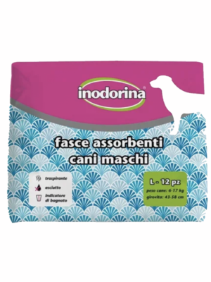 ΠΑΝΕΣ ΓΙΑ ΑΡΣΕΝΙΚΟΥΣ ΣΚΥΛΟΥΣ INODORINA IND122D L 43-58cm 6-17kg 12ΤΜΧ