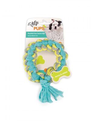 ΠΑΙΧΝΙΔΙ ΓΙΑ ΚΟΥΤΑΒΙΑ AFP4737 RING MULTI CHEW SWEATER ROPE 20cm