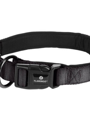 ΠΕΡΙΛΑΙΜΙΟ ΣΚΥΛΟΥ FLAMINGO 521340 COLLAR ABBI L 50-55cm 25mm ΜΑΥΡΟ