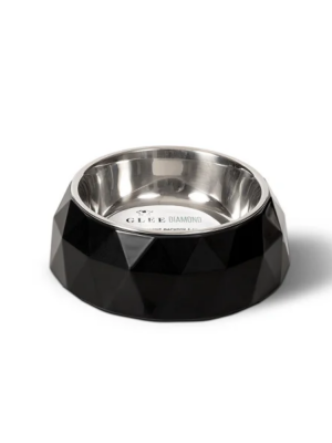 ΜΠΟΛ ΣΚΥΛΟΥ ΜΕΛΑΜΙΝΗΣ ΜΕ ΑΝΟΞΕΙΔΩΤΟ ΑΠΟΣΠΩΜΕΝΟ ΚΑΔΟ GLEE 85119 DIAMOND S 14.2×13.9×4.5cm 160ml ΜΑΥΡΟ