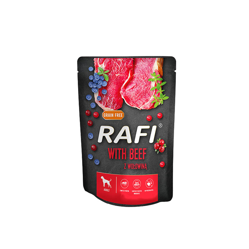 RAFI ADULT D78066 ΠΑΤΕ ΒΟΔΙΝΟ BLUEBERRY&CRANBERRY POUCH 300g