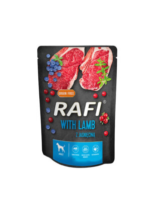 ΥΓΡΗ ΤΡΟΦΗ ΣΚΥΛΟΥ RAFI ADULT D78067 ΠΑΤΕ ΑΡΝΙ BLUEBERRY&CRANBERRY POUCH 300g