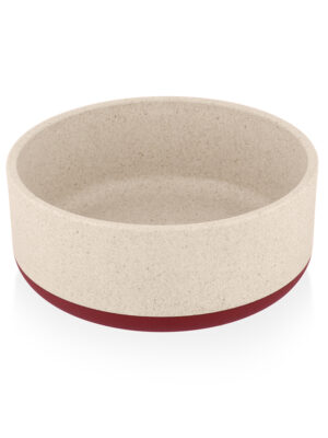 ΜΠΟΛ ΦΑΓΗΤΟΥ/ΝΕΡΟΥ ΜΕ ΑΝΤΙΟΛΙΣΘΗΤΙΚΟ ΠΑΤΟ SW002 BOWL TERRA 15cm ΑΣΠΡΟ-KOKKINO