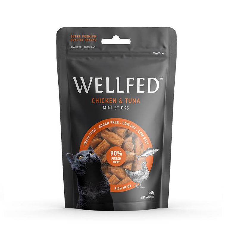 WELLFED 2101-W MINI STICKS CHICKEN-TUNA 50g