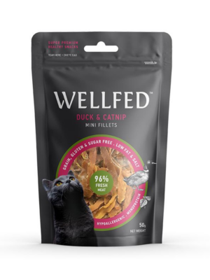 ΛΙΧΟΥΔΙΑ ΓΑΤΑΣ WELLFED 2105-W MINI FILLETS DUCK-CAT NIP 50g