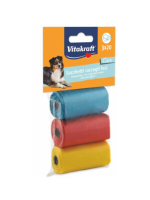 ΣΑΚΟΥΛΕΣ ΠΕΡΙΤΤΩΜΑΤΩΝ 330035 VITAKRAFT ΠΟΛΥΧΡΩΜΕΣ 3×20