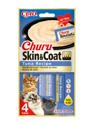 ΛΙΧΟΥΔΙΑ ΓΑΤΑΣ INABA IN671 CHURU CAT SKIN&COAT TUNA 4x14g