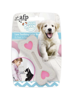 ΠΑΙΧΝΙΔΙ ΓΙΑ ΚΟΥΤΑΒΙΑ AFP4227 LITTLE BUDDY LATEX BONE ΡΟΖ 12cm