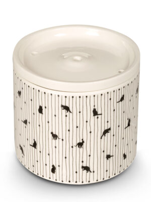 ΚΕΡΑΜΙΚΟ ΣΥΝΤΡΙΒΑΝΙ ΓΑΤΑΣ GLEE GB043 BLACK CATS 14,8×14,8×10,8cm 1000ml ΛΕΥΚΟ ΜΑΥΡΟ