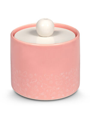 ΚΕΡΑΜΙΚΟ ΣΥΝΤΡΙΒΑΝΙ ΓΑΤΑΣ GLEE GB044 RETRO 14,8×14,8×10,8cm 1000ml ΡΟΖ ΛΕΥΚΟ