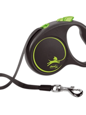 ΠΤΥΣΣΟΜΕΝΟΣ ΟΔΗΓΟΣ ΣΚΥΛΩΝ FLEXI FDESIGN1_GN BLACK DESIGN S 5m TAPE 15kg ΠΡΑΣΙΝΟ