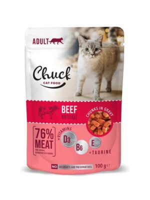 ΥΓΡΗ ΤΡΟΦΗ ΓΑΤΑΣ CHUCK BEEF ADULT 100g