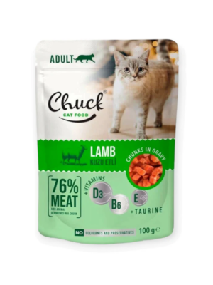 ΥΓΡΗ ΤΡΟΦΗ ΓΑΤΑΣ CHUCK LAMB ADULT 100g