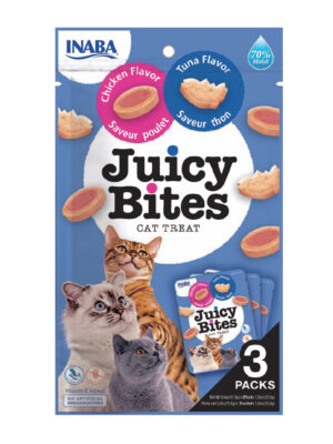 ΛΙΧΟΥΔΙΑ ΓΑΤΑΣ INABA IN701 CHURU CAT JUICY BITES CHICKEN&TUNA 3PCK