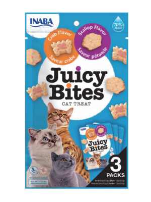 ΛΙΧΟΥΔΙΑ ΓΑΤΑΣ INABA IN703 CHURU CAT JUICY BITES SCALLOP&CRAB 3PCK