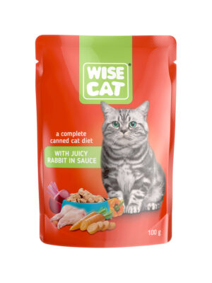 ΥΓΡΗ ΤΡΟΦΗ ΓΑΤΑΣ WISE CAT WS1011 JUICY RABBIT IN SAUCE 100g