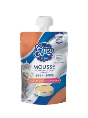 ΛΙΧΟΥΔΙΑ ΓΑΤΑΣ EGEO CAT EG502 MOUSE STERILIZED ΣΟΛΟΜΟΣ-ΜΟΣΧΑΡΙ-CRANBERRY 100g