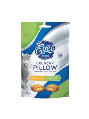 ΛΙΧΟΥΔΙΑ ΓΑΤΑΣ EGEO CAT EG515 CRUNCHY PILLOWS BAKED ΚΟΤΟΠΟΥΛΟ-CATNIP 60g